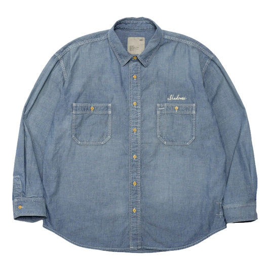 MADNESS VTG CHAMBRAY BD SHIRT (MADE IN JAPAN)-INDIGO
