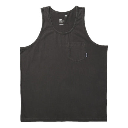 MADNESS WASHED POCKET PRINT TANK-CHARCOAL