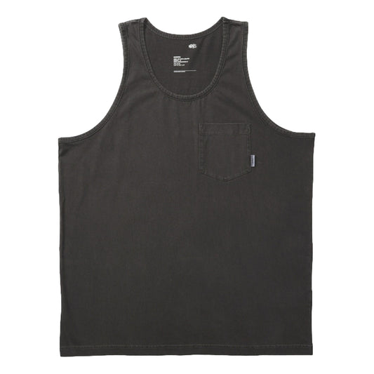 MADNESS WASHED POCKET PRINT TANK-CHARCOAL