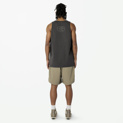MADNESS WASHED POCKET PRINT TANK-CHARCOAL