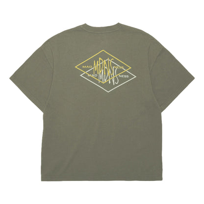 MADNESS WASHED PRINT TEE-OLIVE