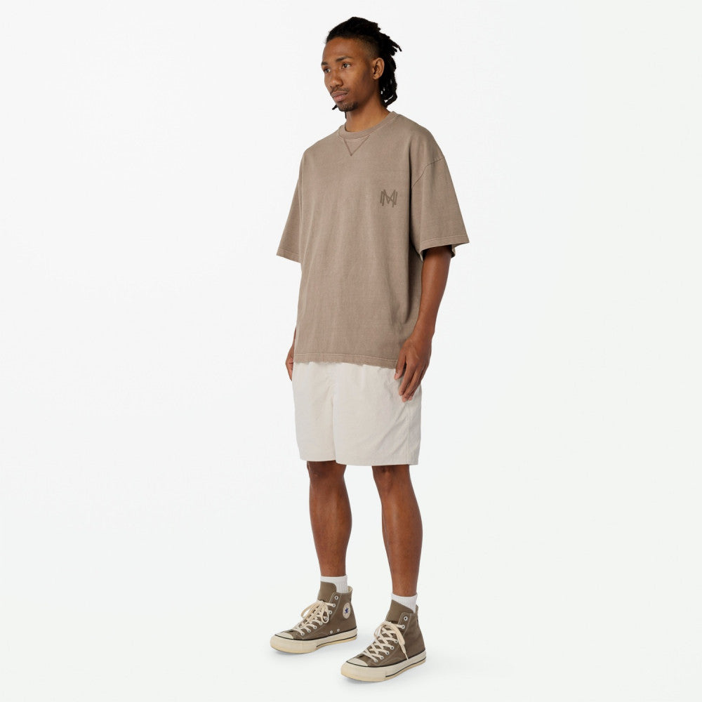 MADNESS WASHED PRINT TEE-BROWN