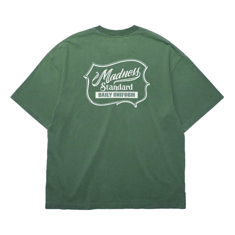 MADNESS WASHED PRINT TEE-GREEN