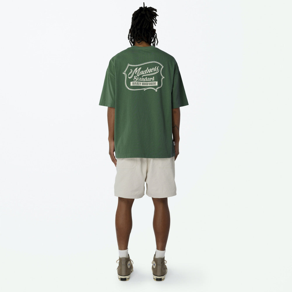 MADNESS WASHED PRINT TEE-GREEN