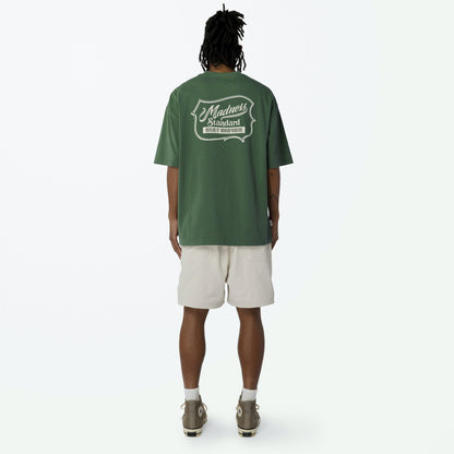 MADNESS WASHED PRINT TEE-GREEN