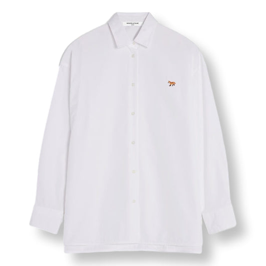 MAISON KITSUNE W BABY FOX CASUAL SHIRT-WHITE