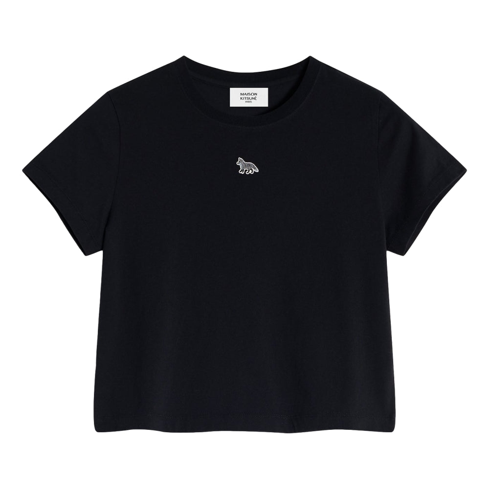 MAISON KITSUNE W BABY FOX PATCH BABY TEE-SHIRT-BLACK