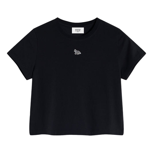 MAISON KITSUNE W BABY FOX PATCH BABY TEE-SHIRT-BLACK