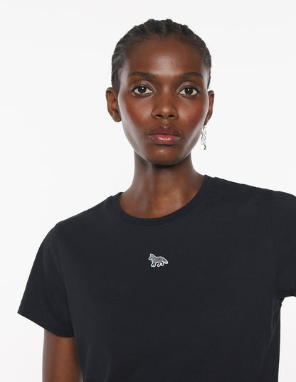MAISON KITSUNE W BABY FOX PATCH BABY TEE-SHIRT-BLACK
