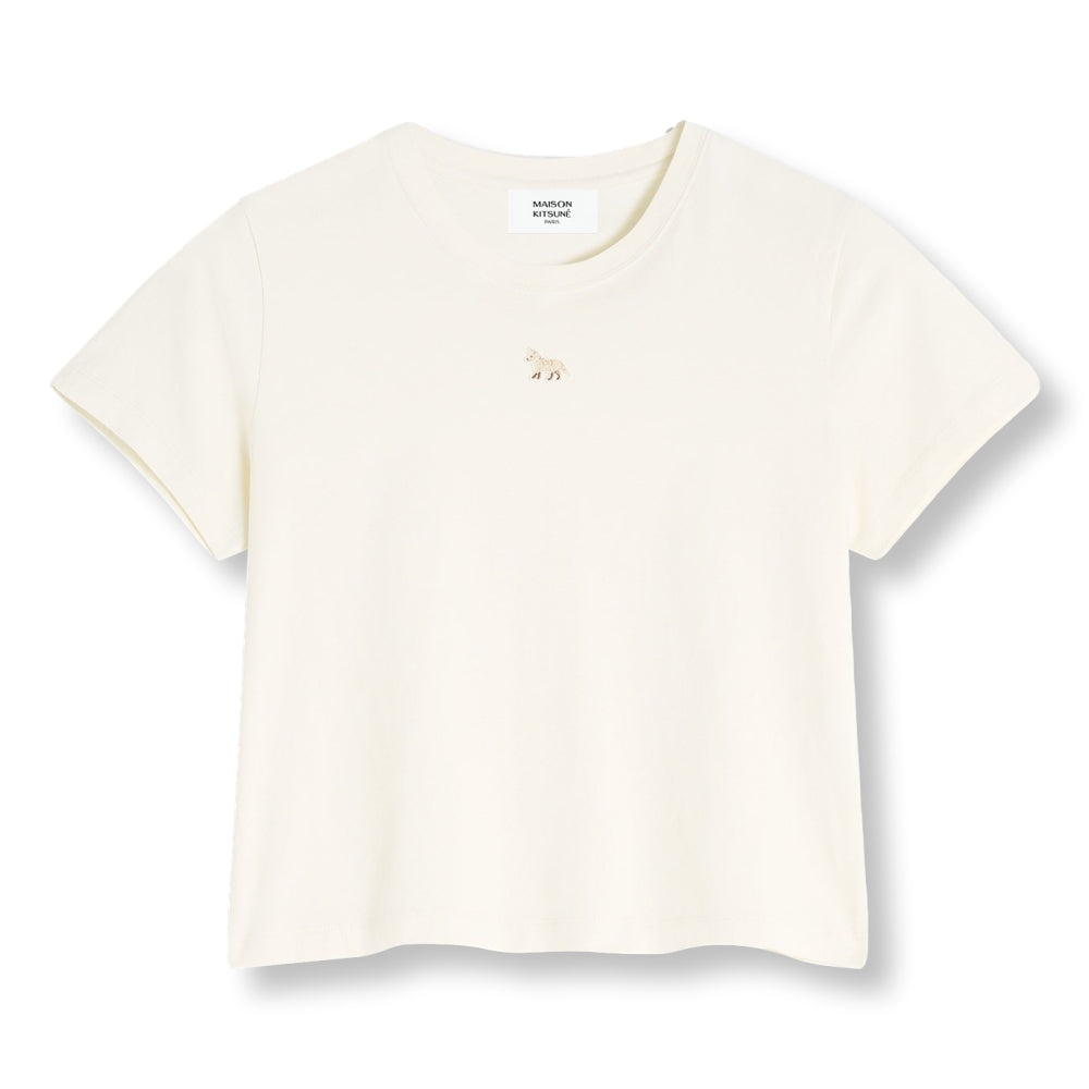 MAISON KITSUNE W BABY FOX PATCH BABY TEE-SHIRT-MARBLE