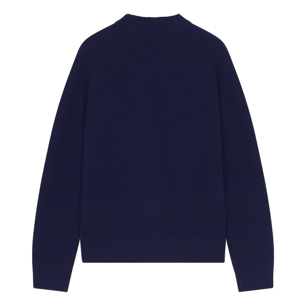 MAISON KITSUNE W BABY FOX PATCH BOXY CARDIGAN-NAVY