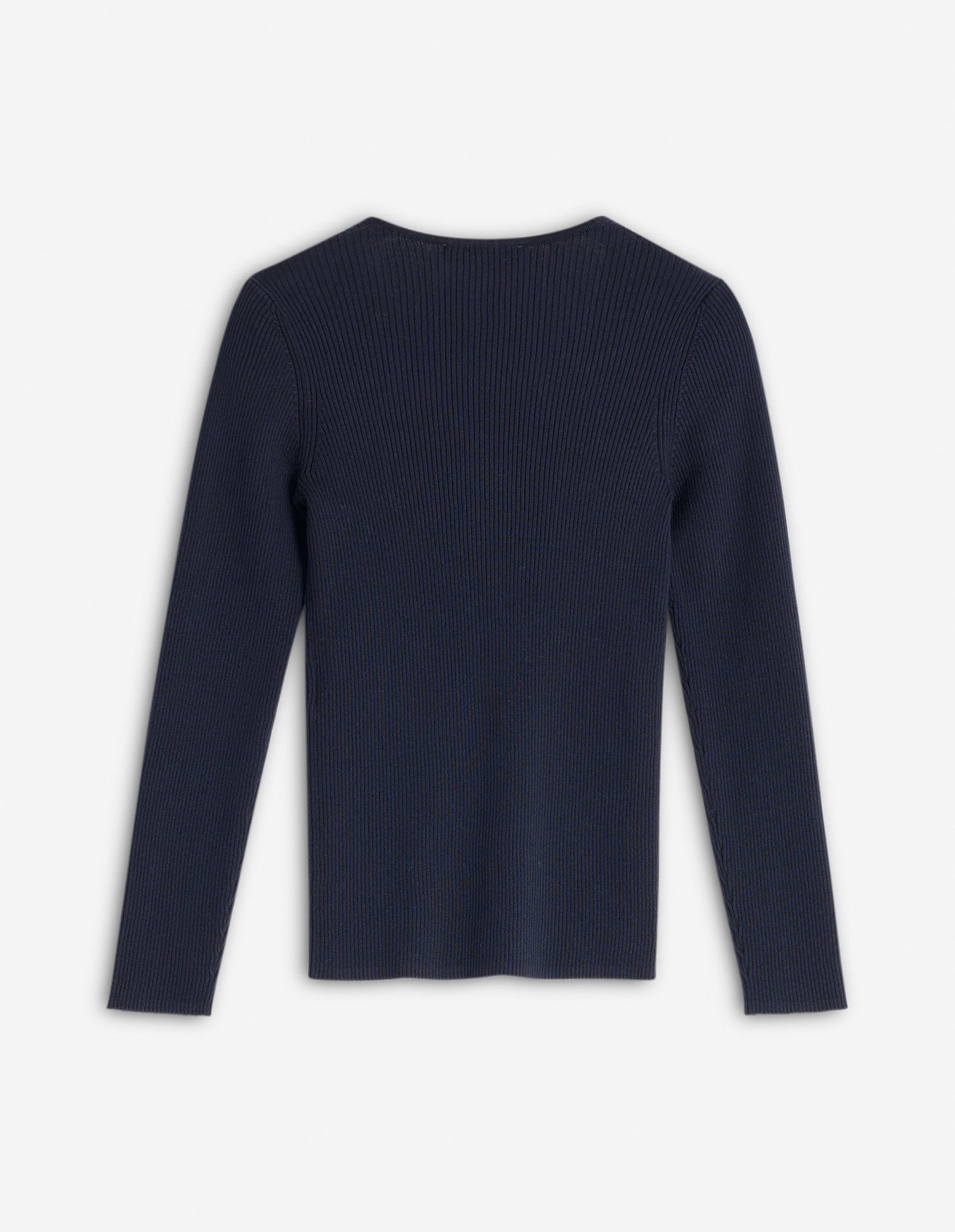 MAISON KITSUNE W BABY FOX PATCH FINE RIBBED CARDIGAN-NAVY
