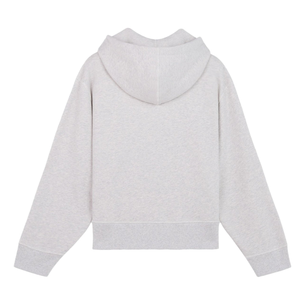 MAISON KITSUNE W BABY FOX PATCH ZIPPED HOODIE-GREY