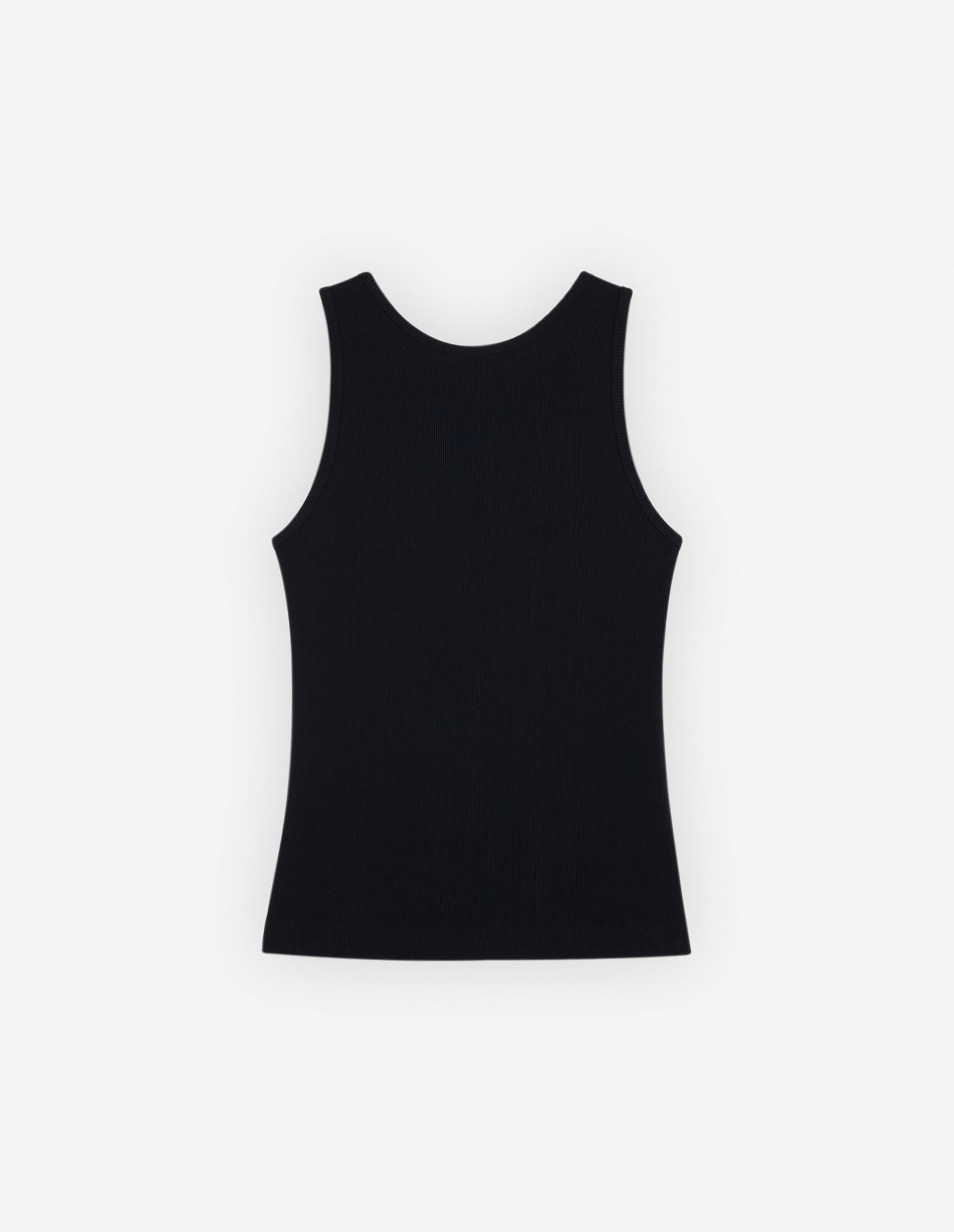 MAISON KITSUNE W BABY FOX RIBBED TANK TOP-BLACK