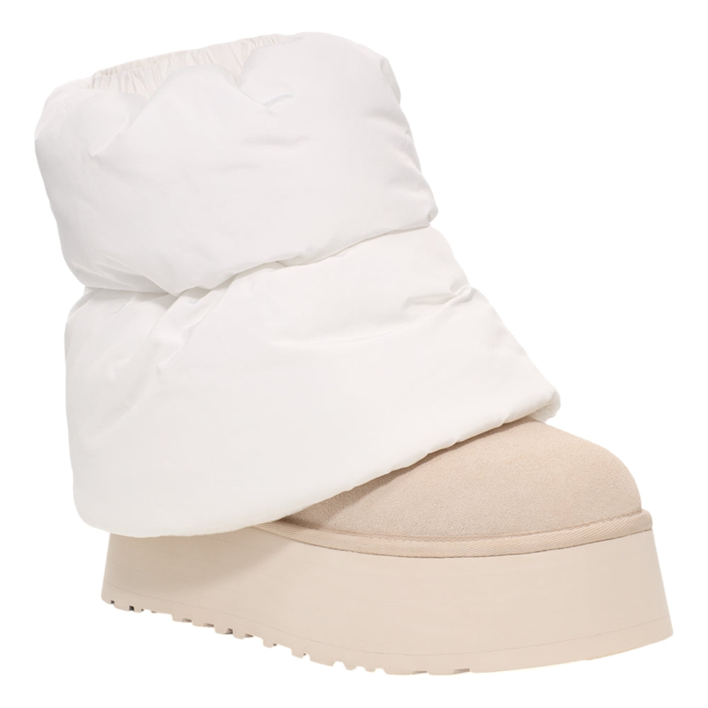 UGG W CLASSIC MINI DIPPER PUFFER-WHITE