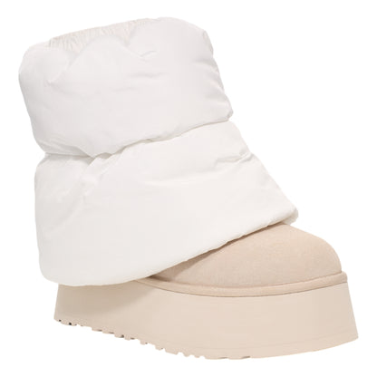 UGG W CLASSIC MINI DIPPER PUFFER-WHITE