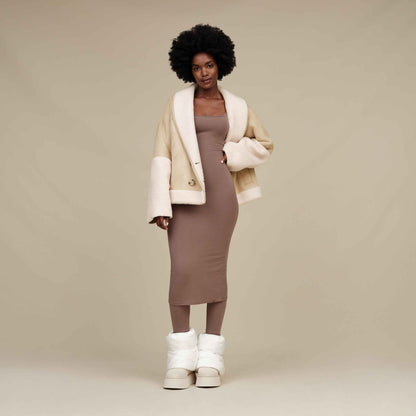 UGG W CLASSIC MINI DIPPER PUFFER-WHITE