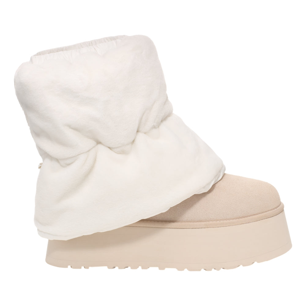 UGG W CLASSIC MINI DIPPER PUFFER-WHITE