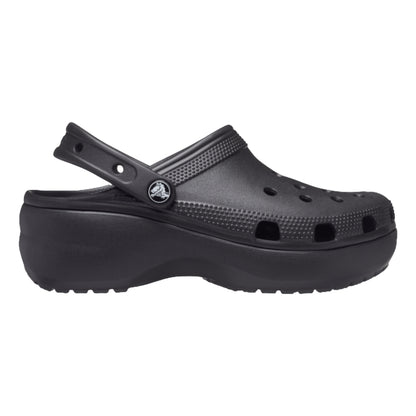 CROCS WOMEN'S CLASSIC PLATFORM CLOG-BLACK