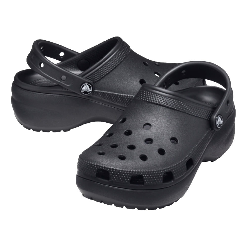 CROCS WOMEN'S CLASSIC PLATFORM CLOG-BLACK