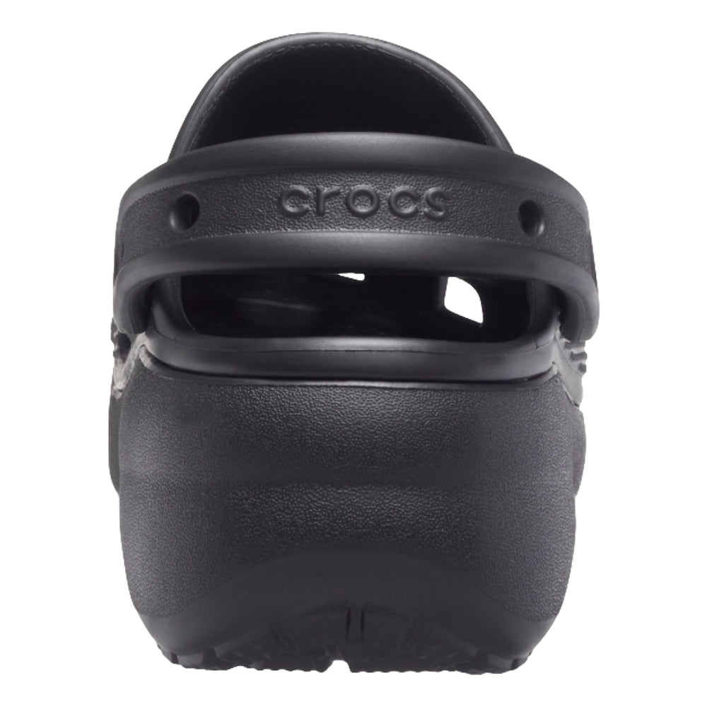 CROCS WOMEN'S CLASSIC PLATFORM CLOG-BLACK