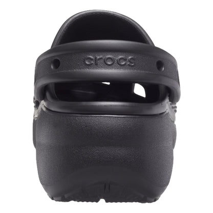 CROCS WOMEN'S CLASSIC PLATFORM CLOG-BLACK