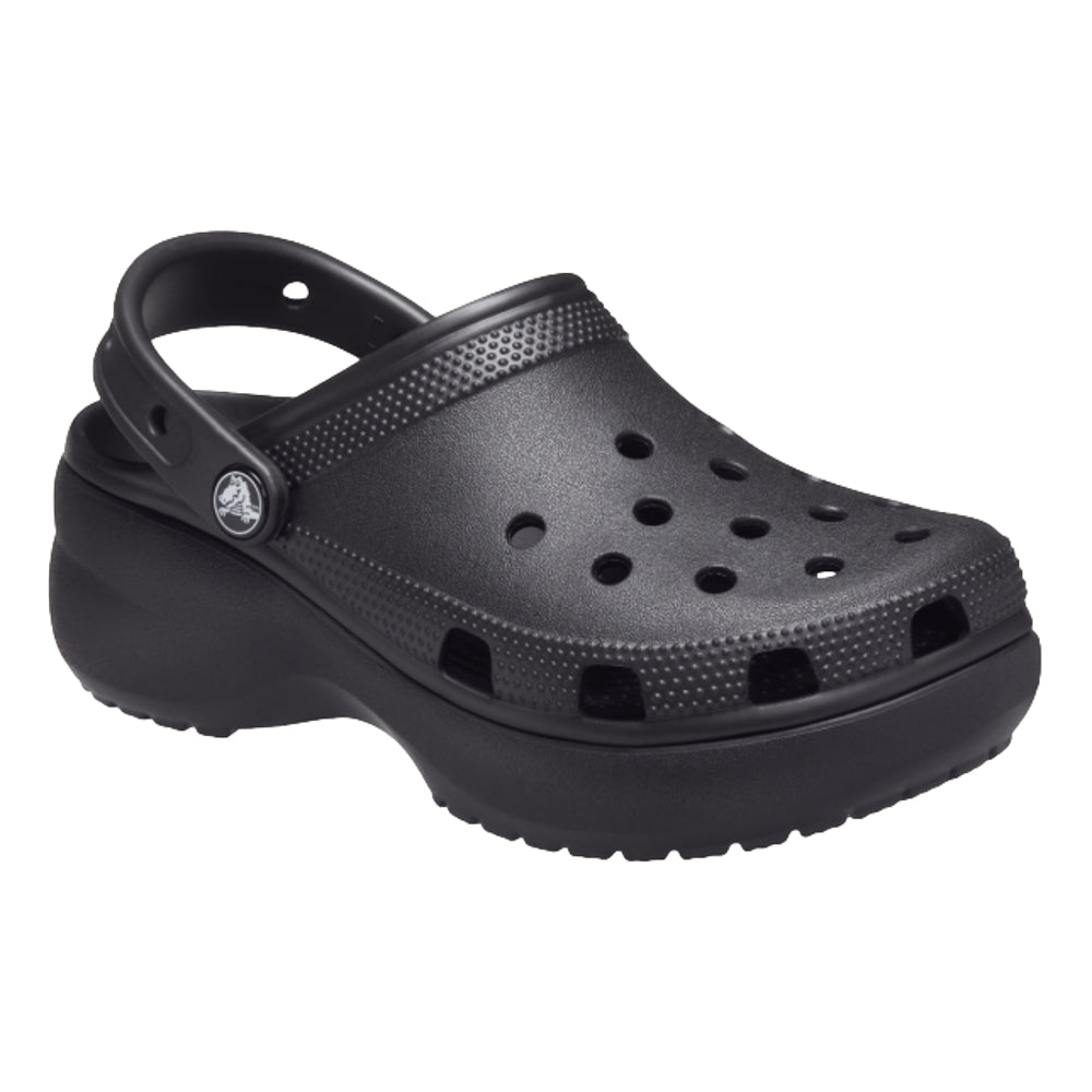 CROCS WOMEN'S CLASSIC PLATFORM CLOG-BLACK