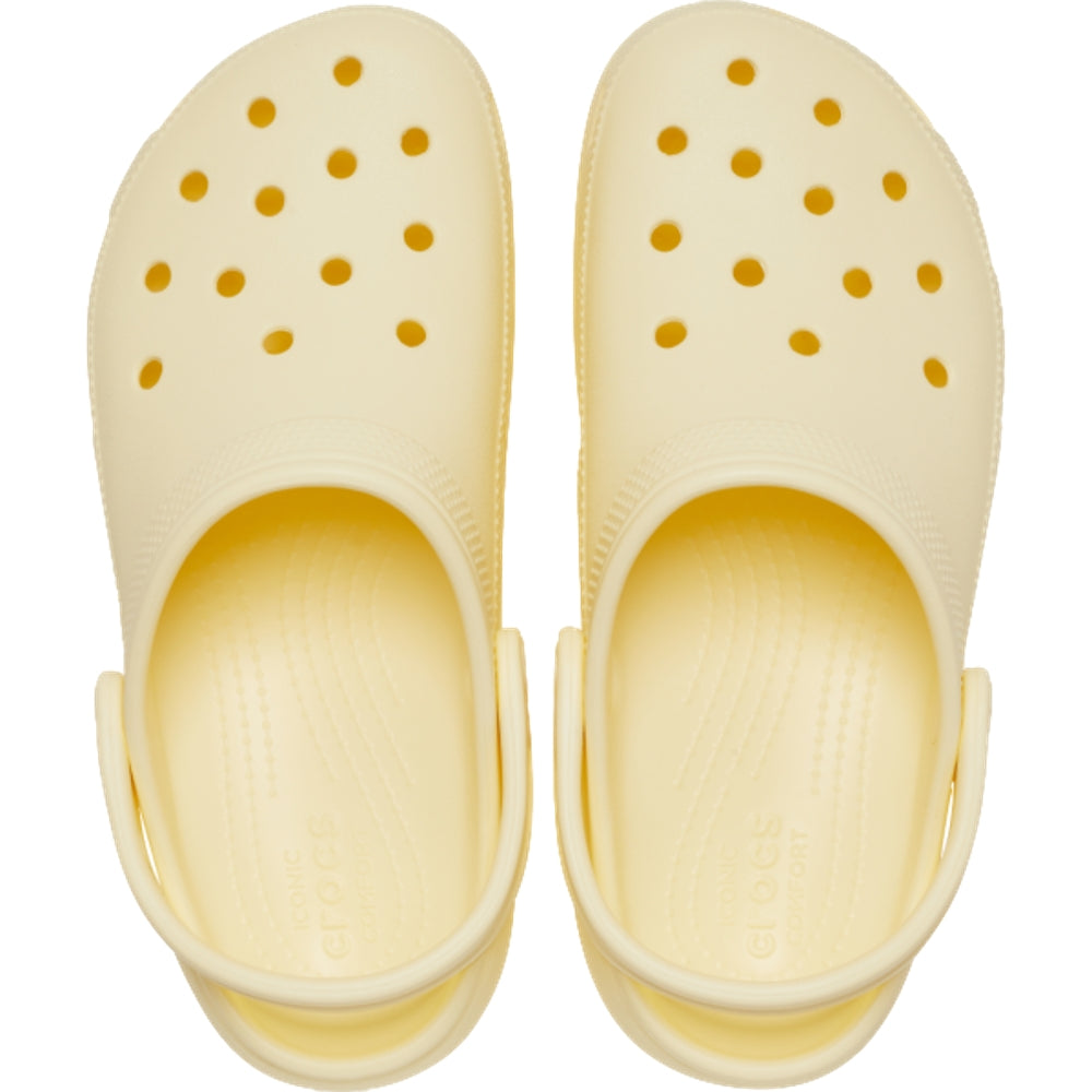 CROCS WOMEN'S CLASSIC PLATFORM CLOG-BUTTERCREAM