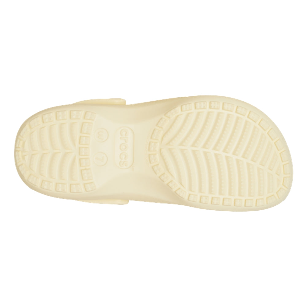 CROCS WOMEN'S CLASSIC PLATFORM CLOG-BUTTERCREAM