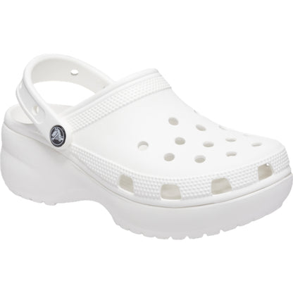 CROCS WOMEN'S CLASSIC PLATFORM CLOG-WHITE
