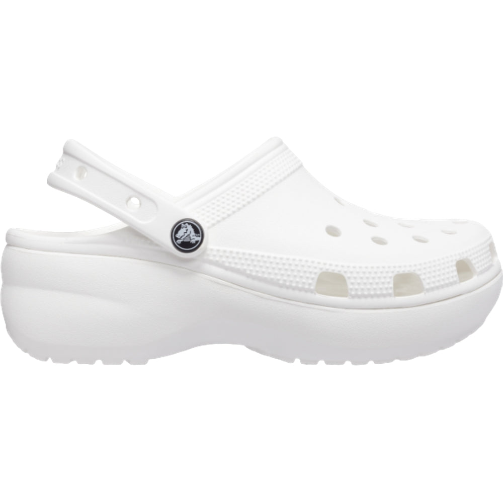 CROCS WOMEN'S CLASSIC PLATFORM CLOG-WHITE
