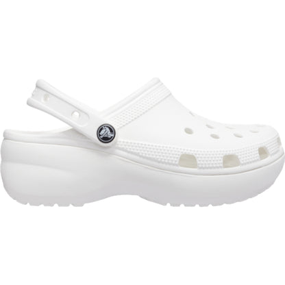 CROCS WOMEN'S CLASSIC PLATFORM CLOG-WHITE