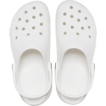 CROCS WOMEN'S CLASSIC PLATFORM CLOG-WHITE
