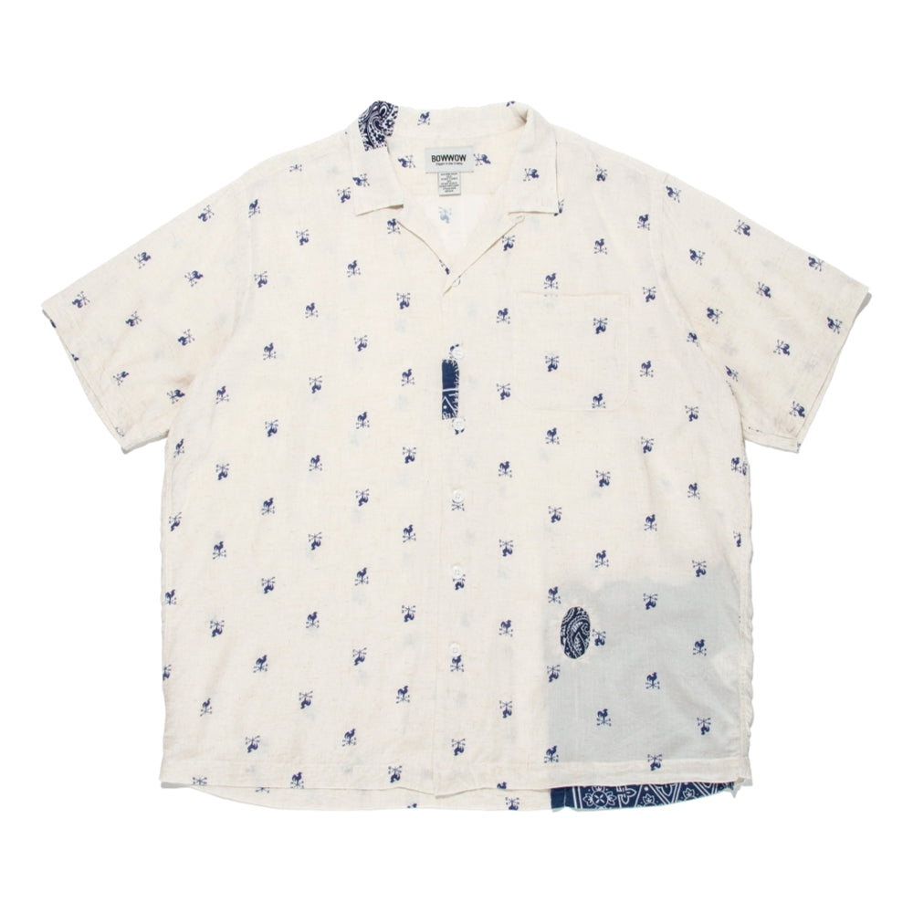 BOWWOW WEATHERVANE BANDANA REMADE SHIRT-BEIGE