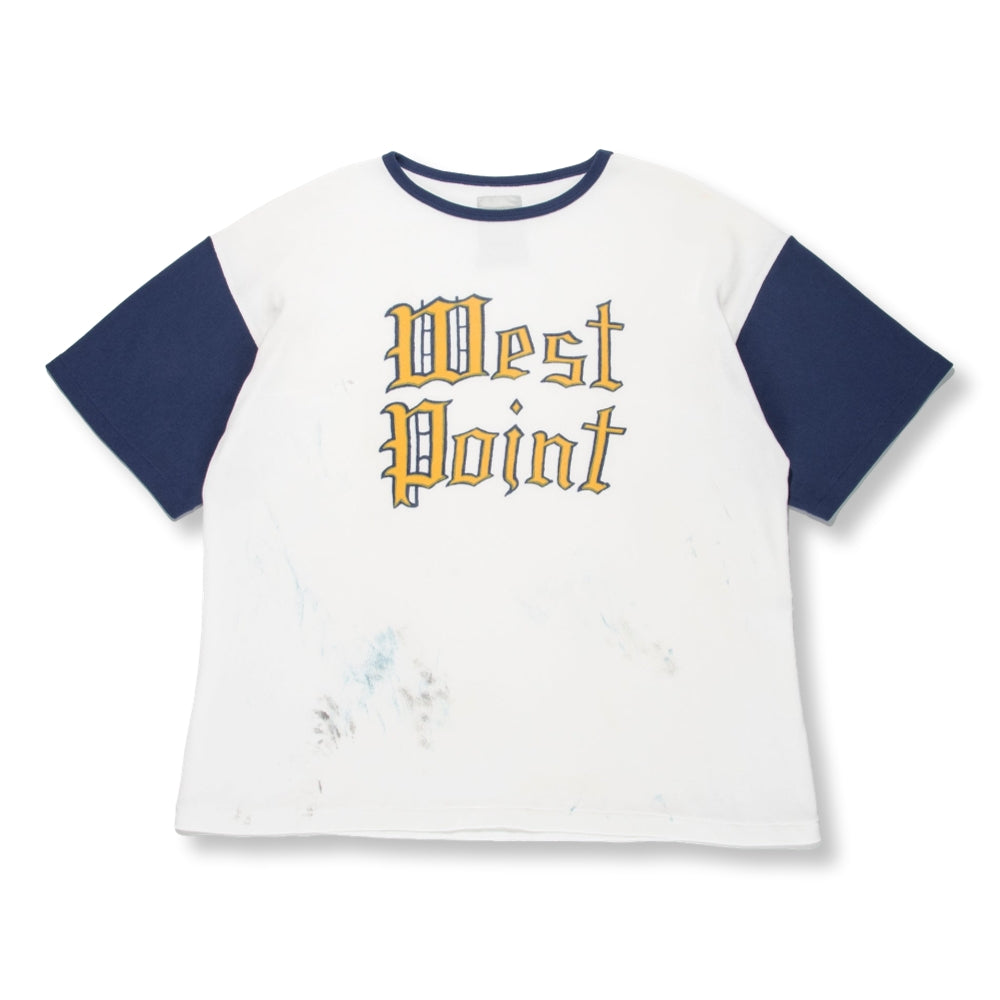 BOWWOW WEST POINT LOGO RIBBED SS CS-WHITE