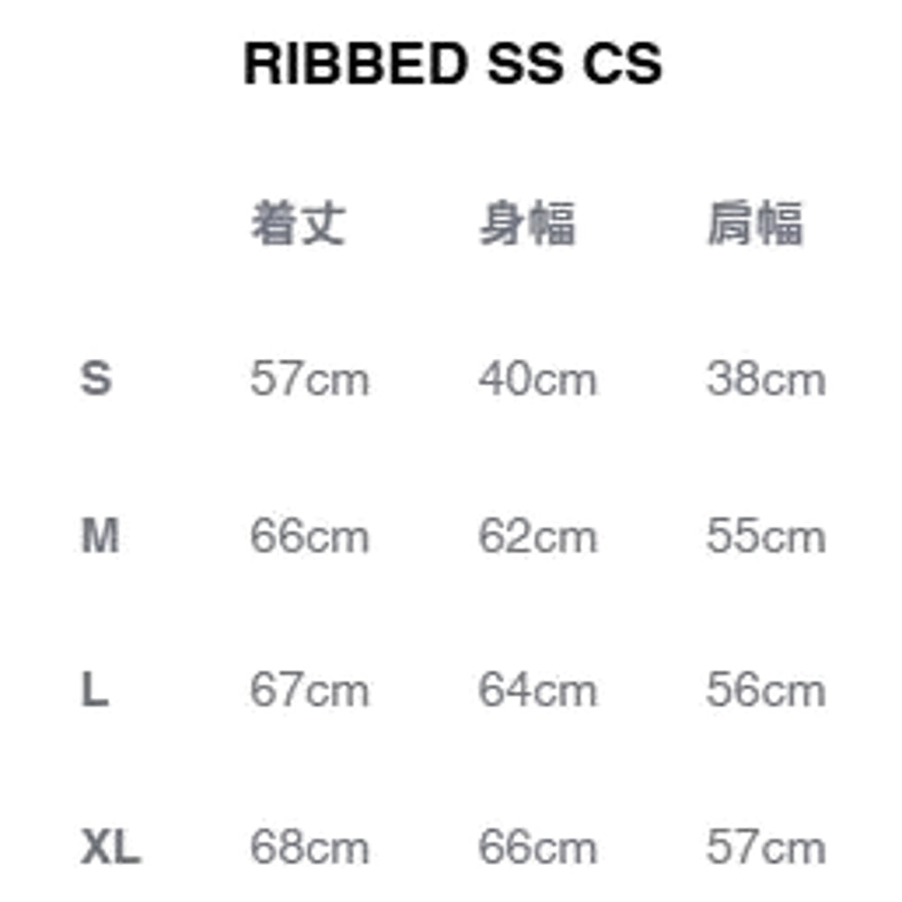 BOWWOW WEST POINT LOGO RIBBED SS CS-WHITE