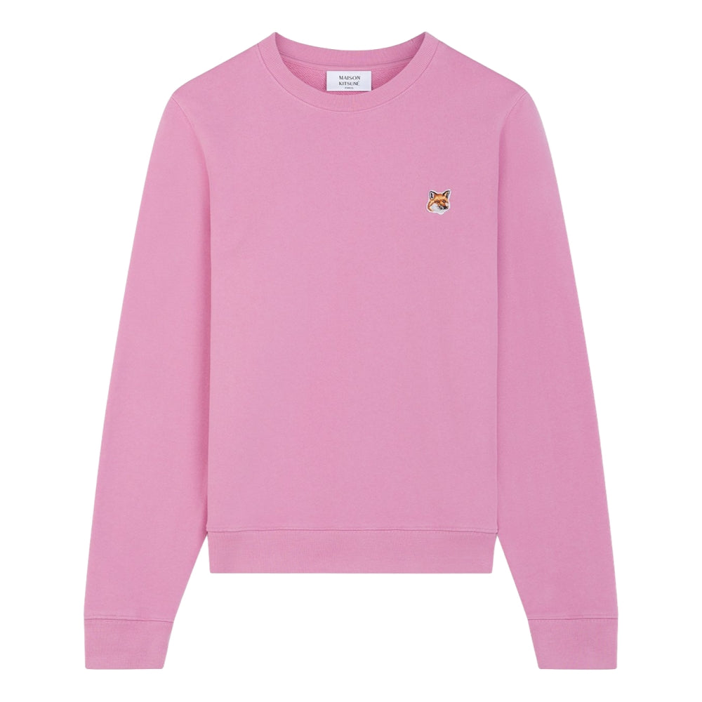 MAISON KITSUNE W FOX HEAD PATCH REGULAR SWEATSHIRT-PINK