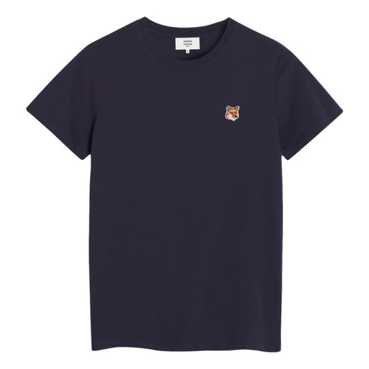 MAISON KITSUNE W FOX HEAD PATCH REGULAR TEE-SHIRT-INK BLUE