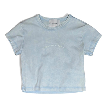 OPEN DIALOGUE WOMEN SLIM T-SHIRT-WASHED BLUE