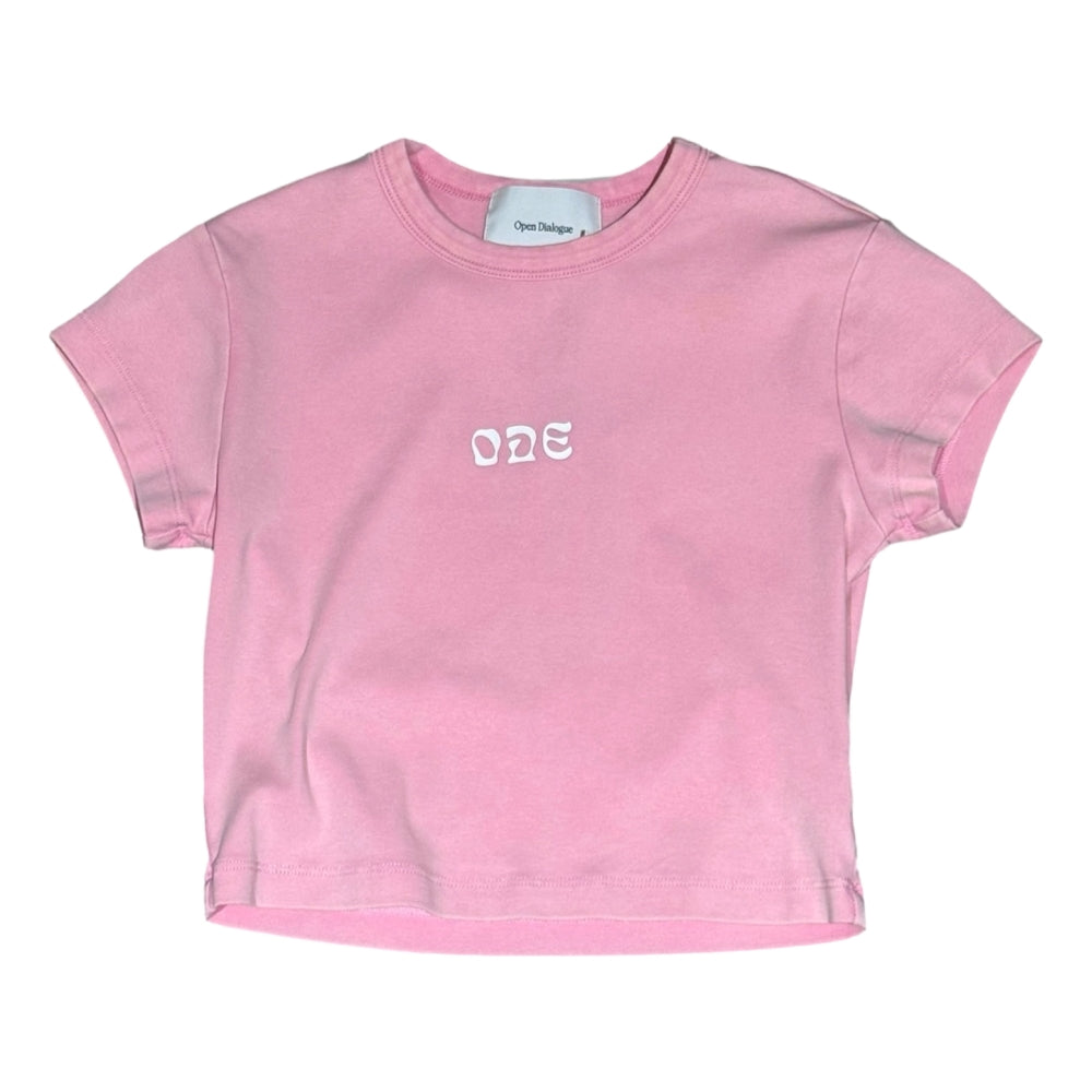 OPEN DIALOGUE WOMEN SLIM T-SHIRT-WASHED PINK