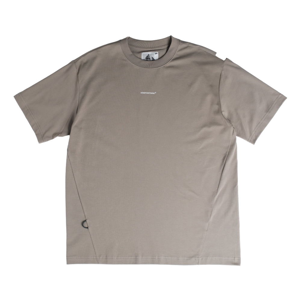 NINE POINT NINE WORLD JORUNEY CIRCLE S/S TEE-KHAKI
