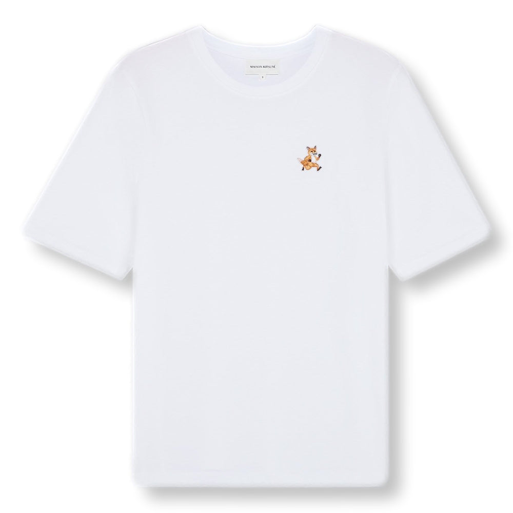 MAISON KITSUNE W SPEEDY FOX PATCH COMFORT TEE-SHIRT-WHITE