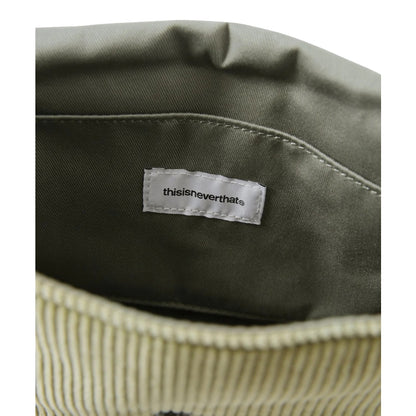 WIDE WALE CORD SHOULDER BAG