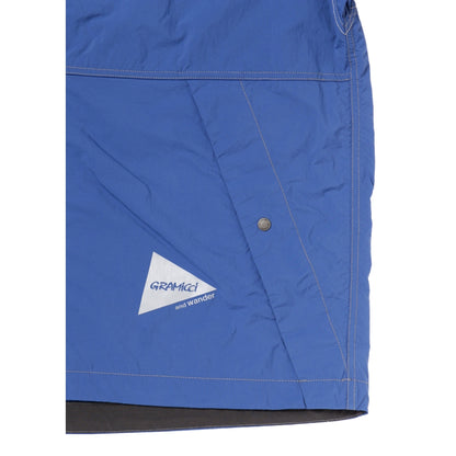 AND WANDER X GRAMICCI BRUSHED NYLON JACKET-BLUE