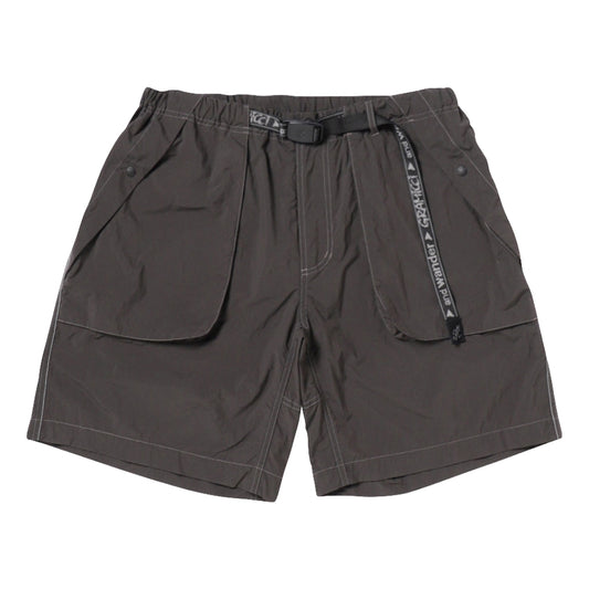 AND WANDER X GRAMICCI BRUSHED NYLON SHORT-CHARCOAL