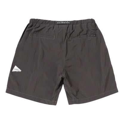 AND WANDER X GRAMICCI BRUSHED NYLON SHORT-CHARCOAL