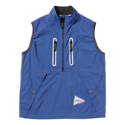 AND WANDER X GRAMICCI BRUSHED NYLON VEST-BLUE