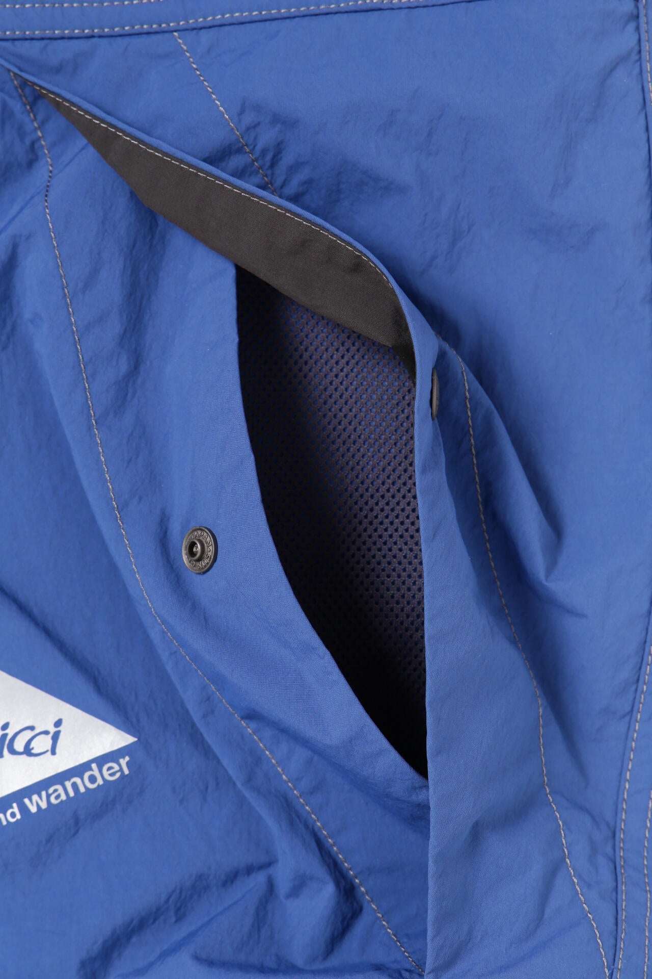 AND WANDER X GRAMICCI BRUSHED NYLON VEST-BLUE