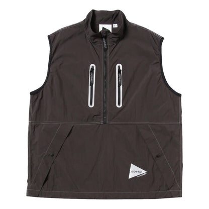 AND WANDER X GRAMICCI BRUSHED NYLON VEST-CHARCOAL