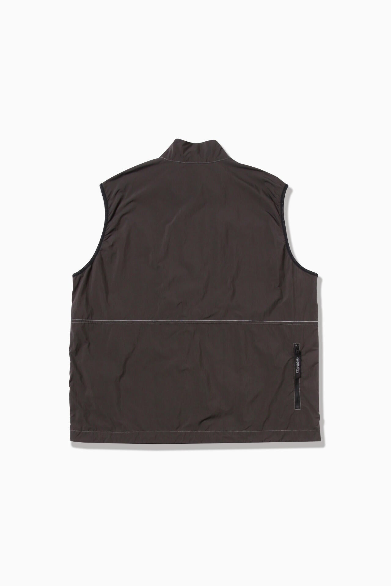 AND WANDER X GRAMICCI BRUSHED NYLON VEST-CHARCOAL